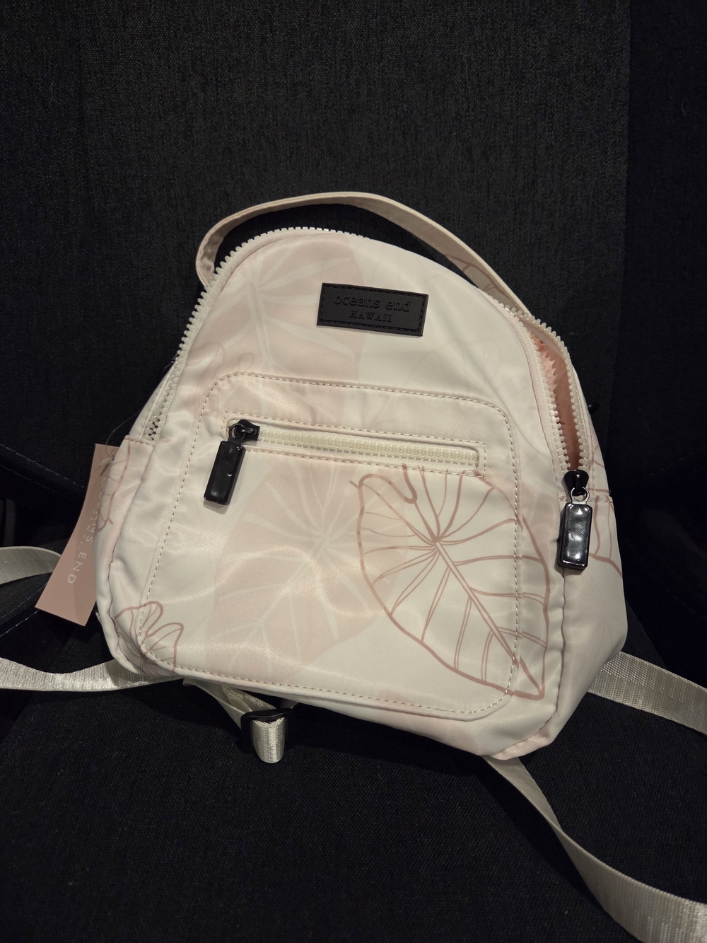 Oceans End Hawaii Pink Floral Backpack NWT